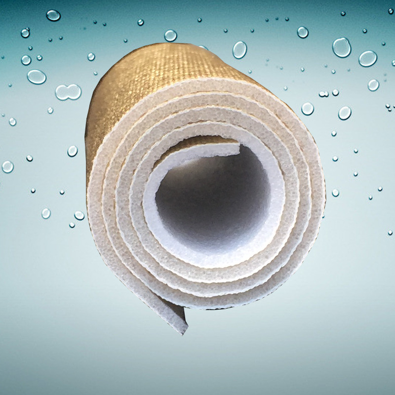 厂家直销 铝膜珍珠棉 2mm针点纹金黄色铝膜复合珍珠棉 保温材料