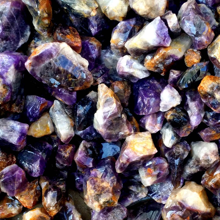 安居珠宝 长3-5厘米天然南非紫水晶单晶体原石 深紫晶