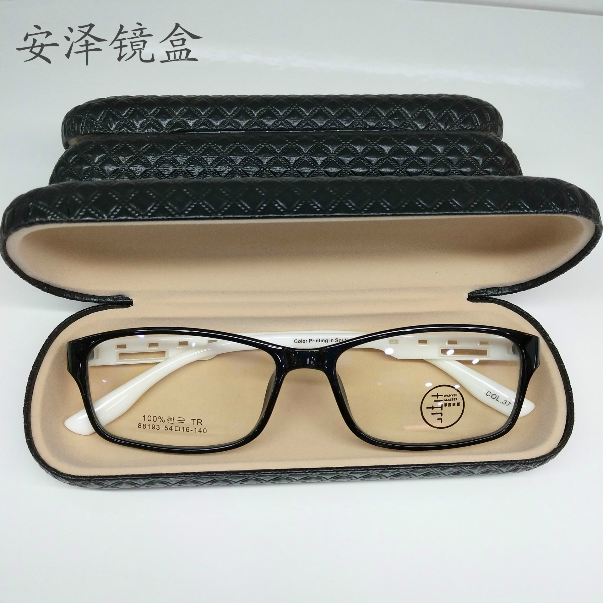 黑色眼镜盒 近视眼镜盒 光学眼镜盒批发 老花镜盒 大量现货销售