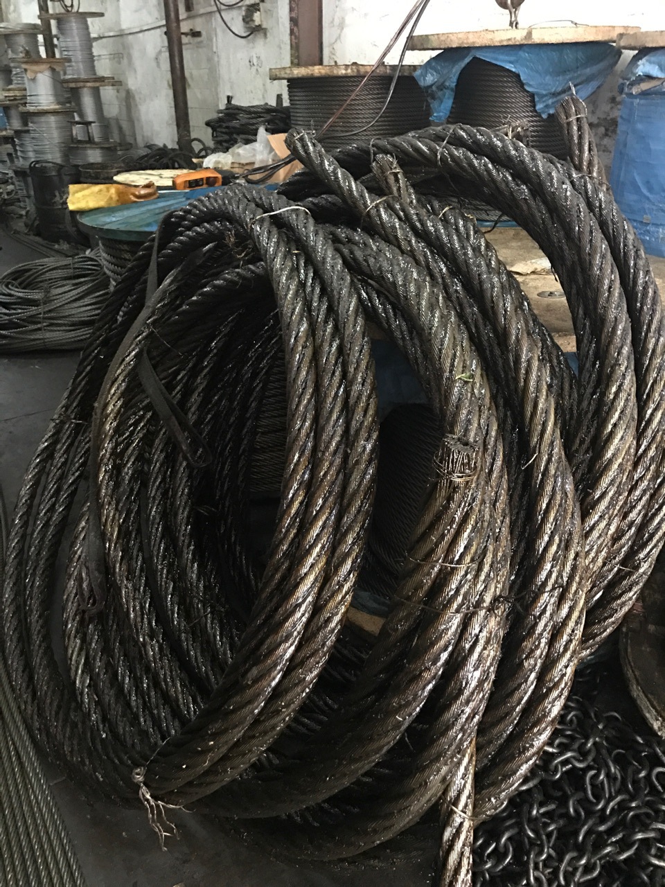 贵州巨龙光面6*37麻芯钢丝绳/般用/起重吊装专用钢丝绳48吊桥梁绳