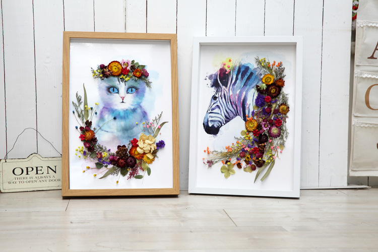 创意手工diy干花装饰画 个性生日礼物 送情侣朋友礼品手工制作