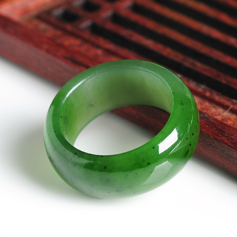 瑾玉坊玉器工艺品和田玉碧玉男女款戒指天然玉石和田碧玉指环