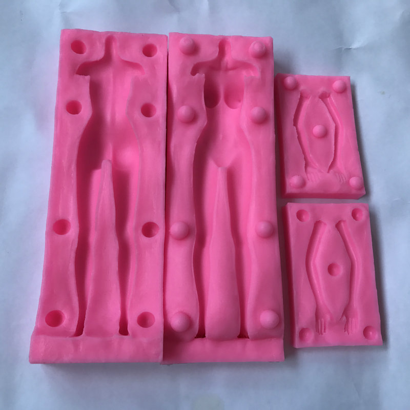 翻糖硅胶黏土软陶 翻糖人偶身体人体全套男女四肢腿蛋糕装饰模具