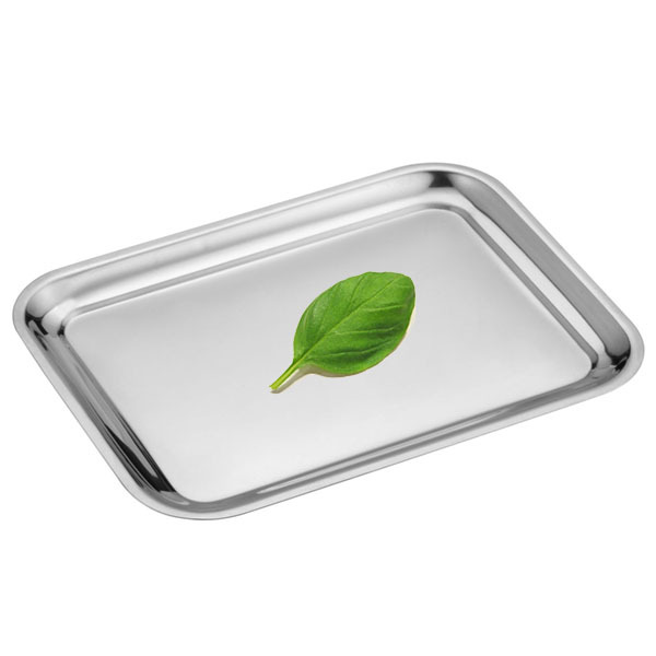 不锈钢平底盘 餐厅自助餐盘小碟托盘餐具加厚直边酒店收银盘盘子