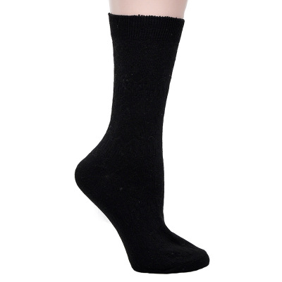 黑色中筒袜 秋冬新款女士棉袜 百搭袜子 加工定制logo