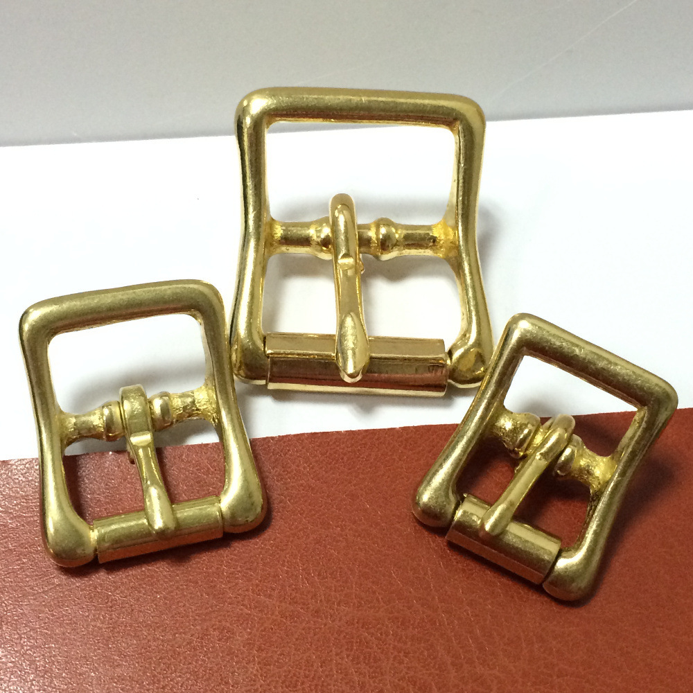 16mm纯铜日字滚筒针扣 黄铜口字形皮带针扣腰带扣 裤带扣包带扣