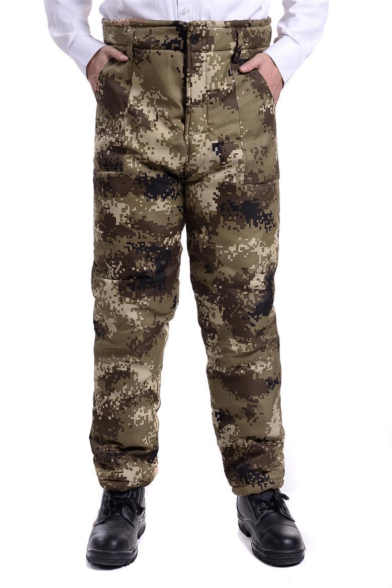 新款男士迷彩棉裤中年男士冬季工作裤劳保棉裤宽松加厚作训棉裤