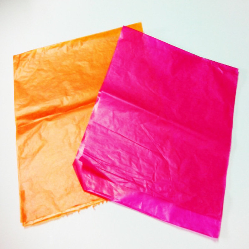 供应彩蜡纸24g彩色蜡光纸双面蜡光纸送父母亲戚选用礼品包装纸