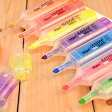 中柏808S香味荧光笔彩色记号笔 韩国文具多色糖果色荧光标记笔