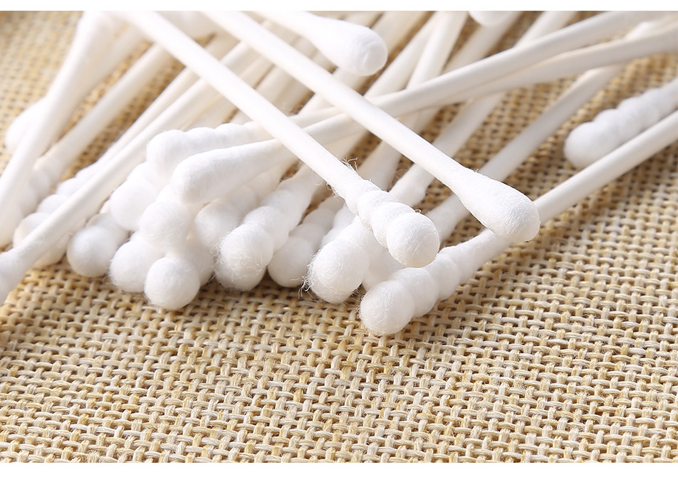 美啦美 美容多效化妆棉棒 双头螺纹纸棒棉签300枚圆盒装棉棒m552