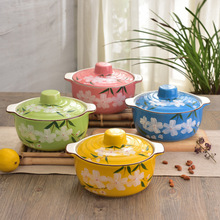 【礼品】家用陶瓷汤锅 日式家居手绘釉下彩厨具 特色餐具套装汤碗