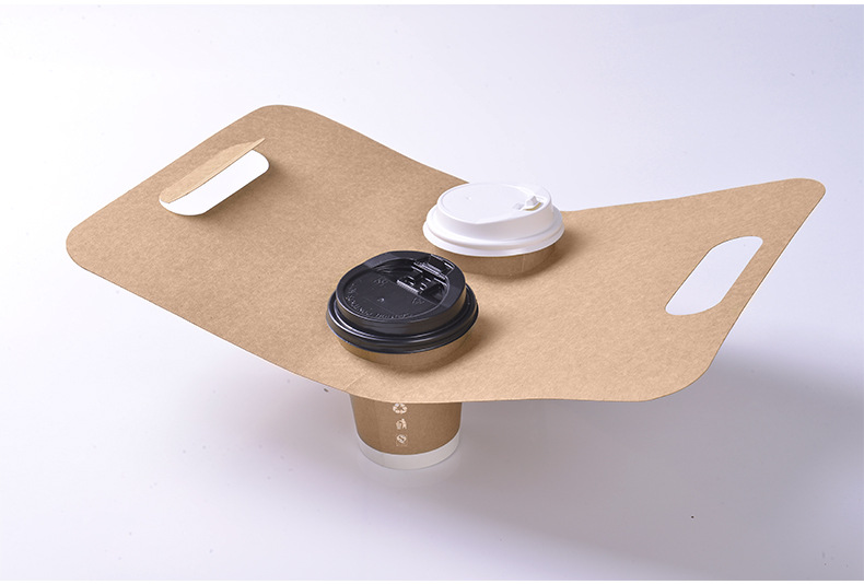 一次性杯托单双杯手提外卖杯托咖啡奶茶打包创意托100只