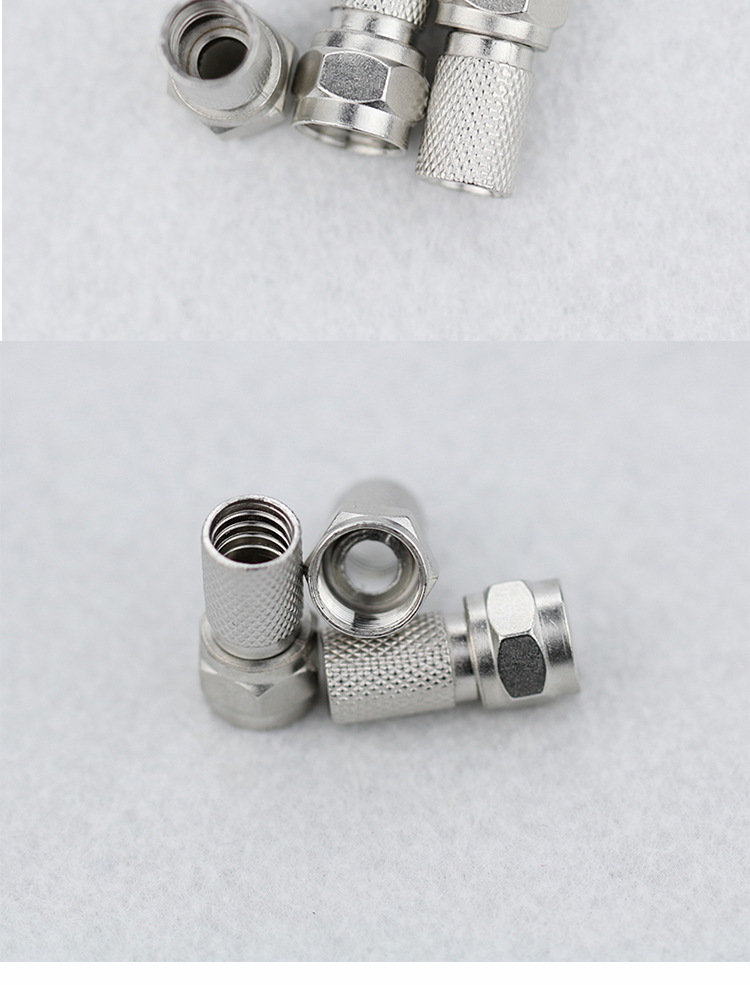 f头英制螺纹 功分器接头f头 接头 75-5英制f头 锌合 电视自紧f头