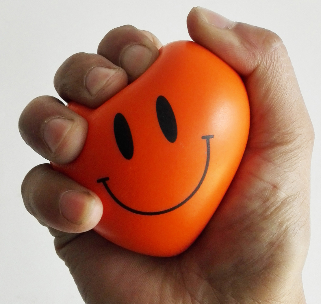 定制pu压力球心形减压球手抓球企业定制可印logo促销礼品礼品