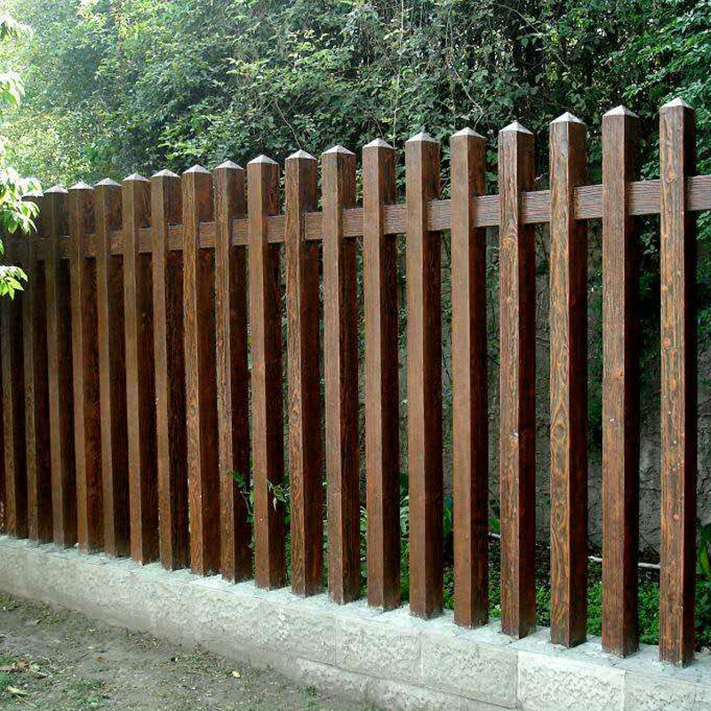 户外防腐木木栅栏花园碳化木围栏公园篱笆庭院花园护栏支持定做