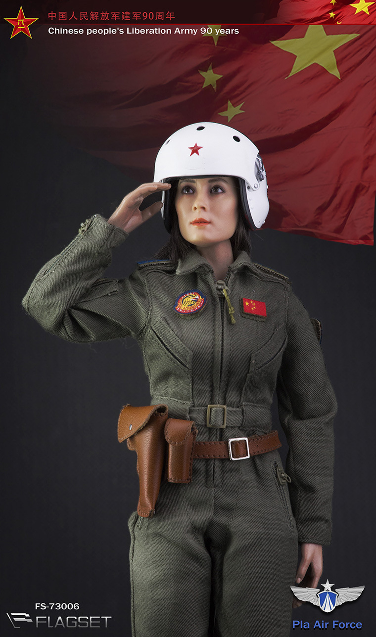 flagset 73006 1/6 建军90周年纪念模型 中国女空军女兵人偶