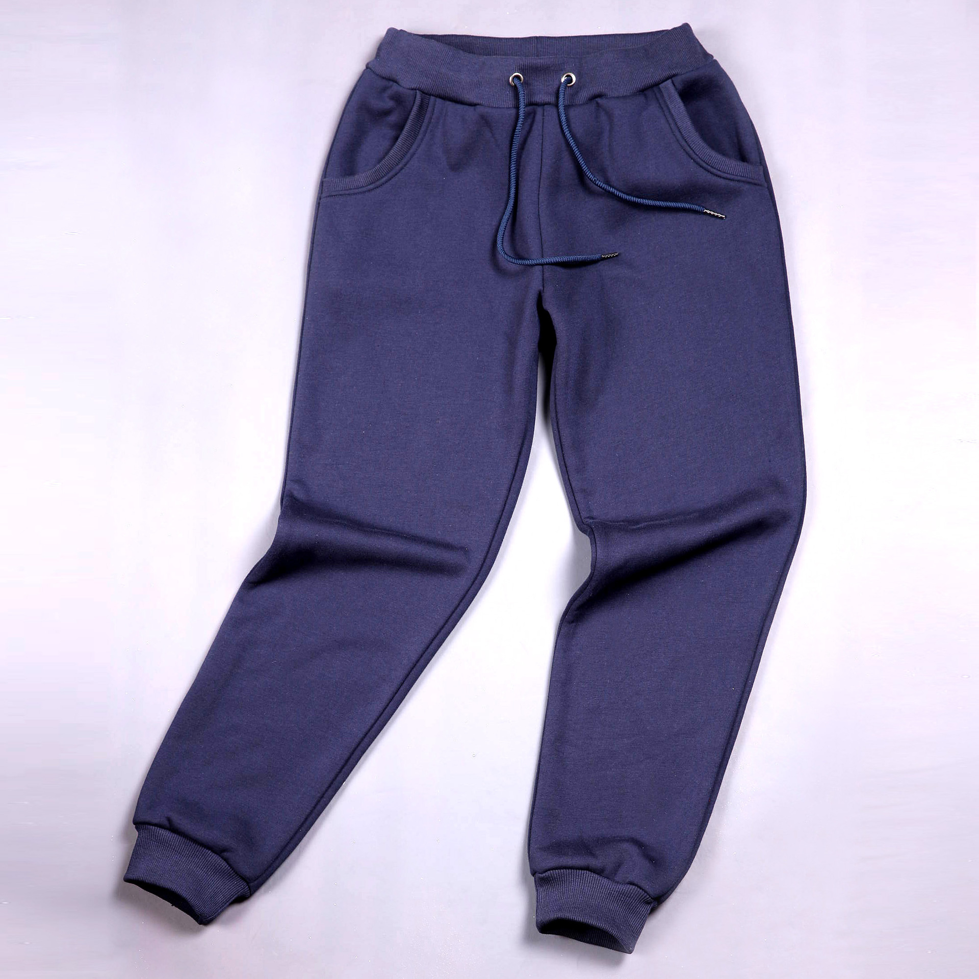 男女式加厚宽松卫裤运动休闲裤长裤 cvc韩国绒纯色运动裤 跑步裤