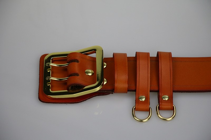 特战腰带双排扣纯牛皮作训外腰带包邮06军训腰带07黑色皮带