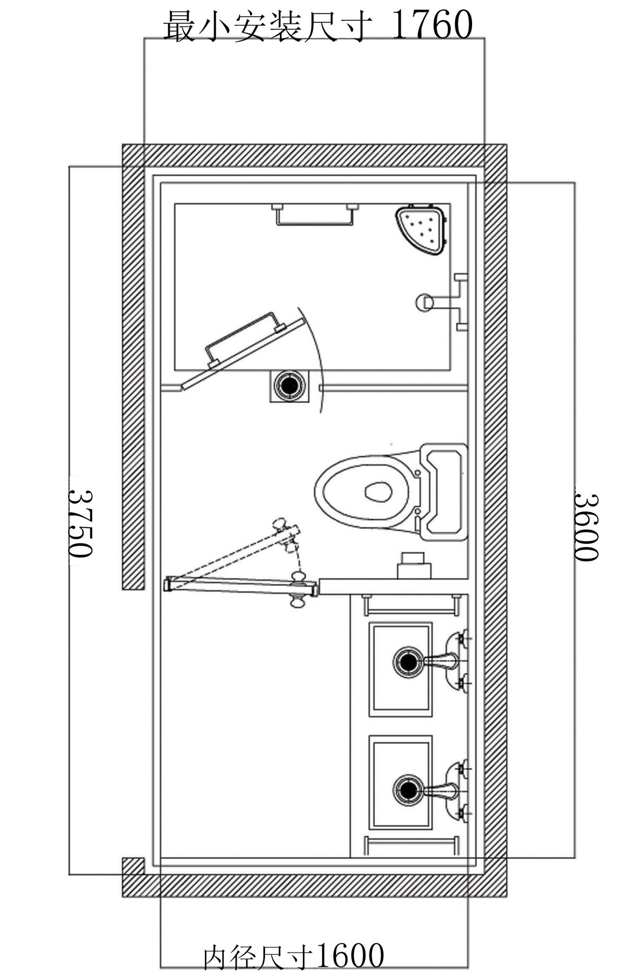 厂家供应玻璃整体卫生间卫浴整体淋浴房沐浴房钢化玻璃浴室