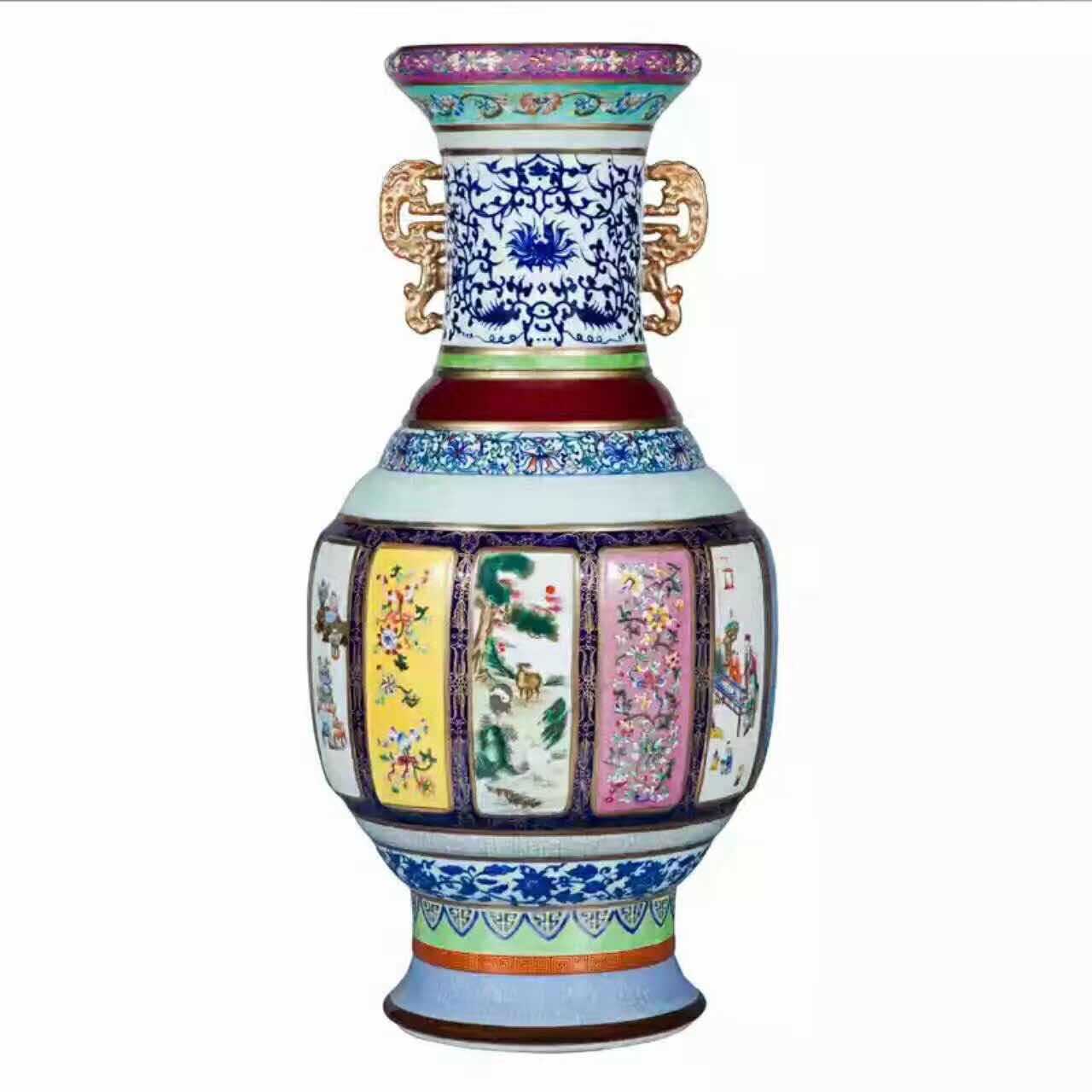 景德镇供应高仿陶瓷中华瓷王 颜釉色乾隆粉彩瓷王