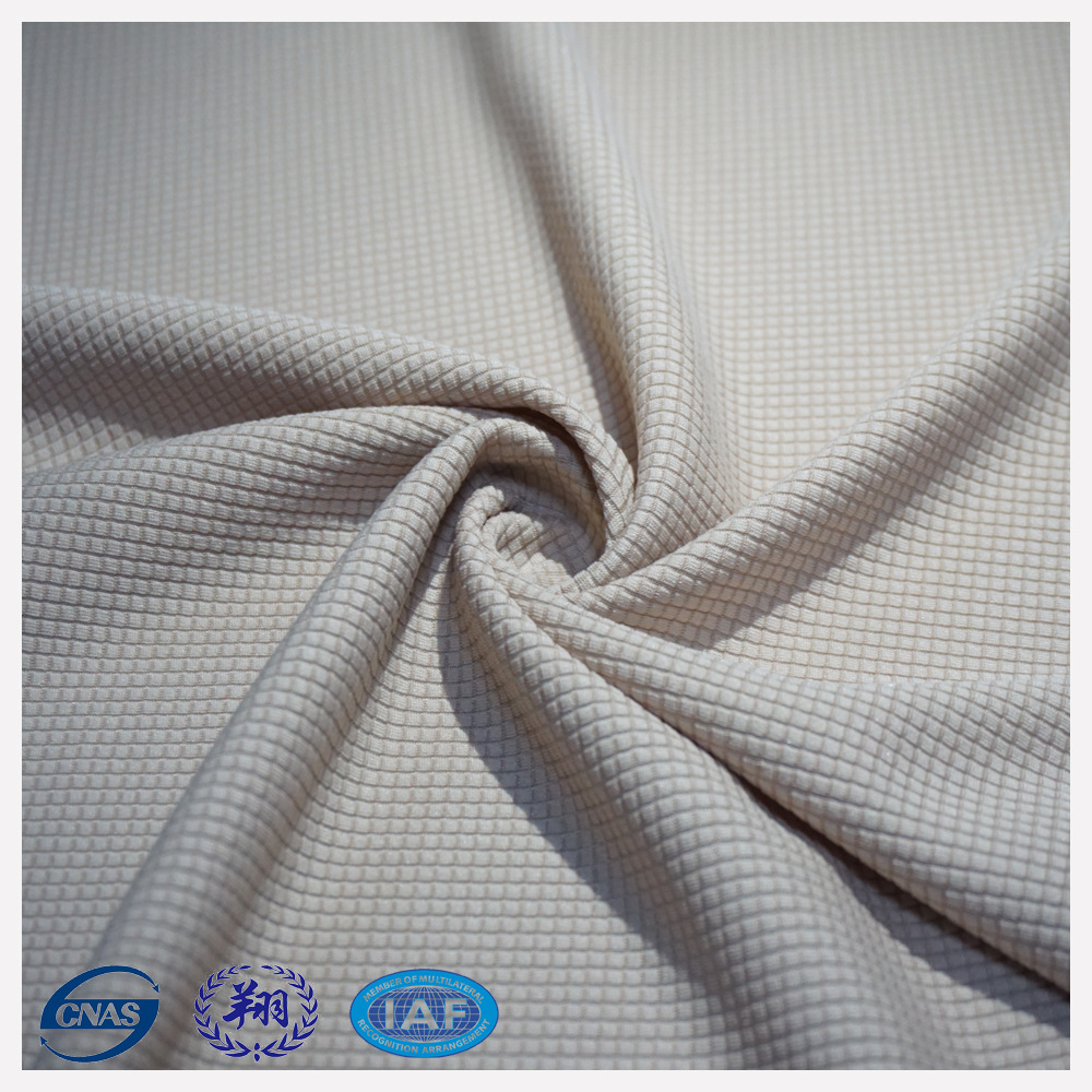 高品质全涤华夫格凹凸感强纹路清晰内衣泳装面料包包鞋子面料