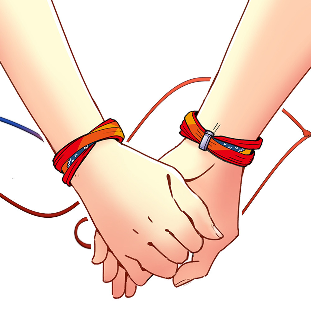 你的名字手链同款手绳 三叶头绳发带结绳微商货源玩具店动漫饰品