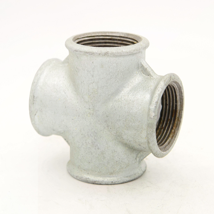 玛钢镀锌四通 迈特管件 丝接四通 管件 冷镀青岛烟台日照