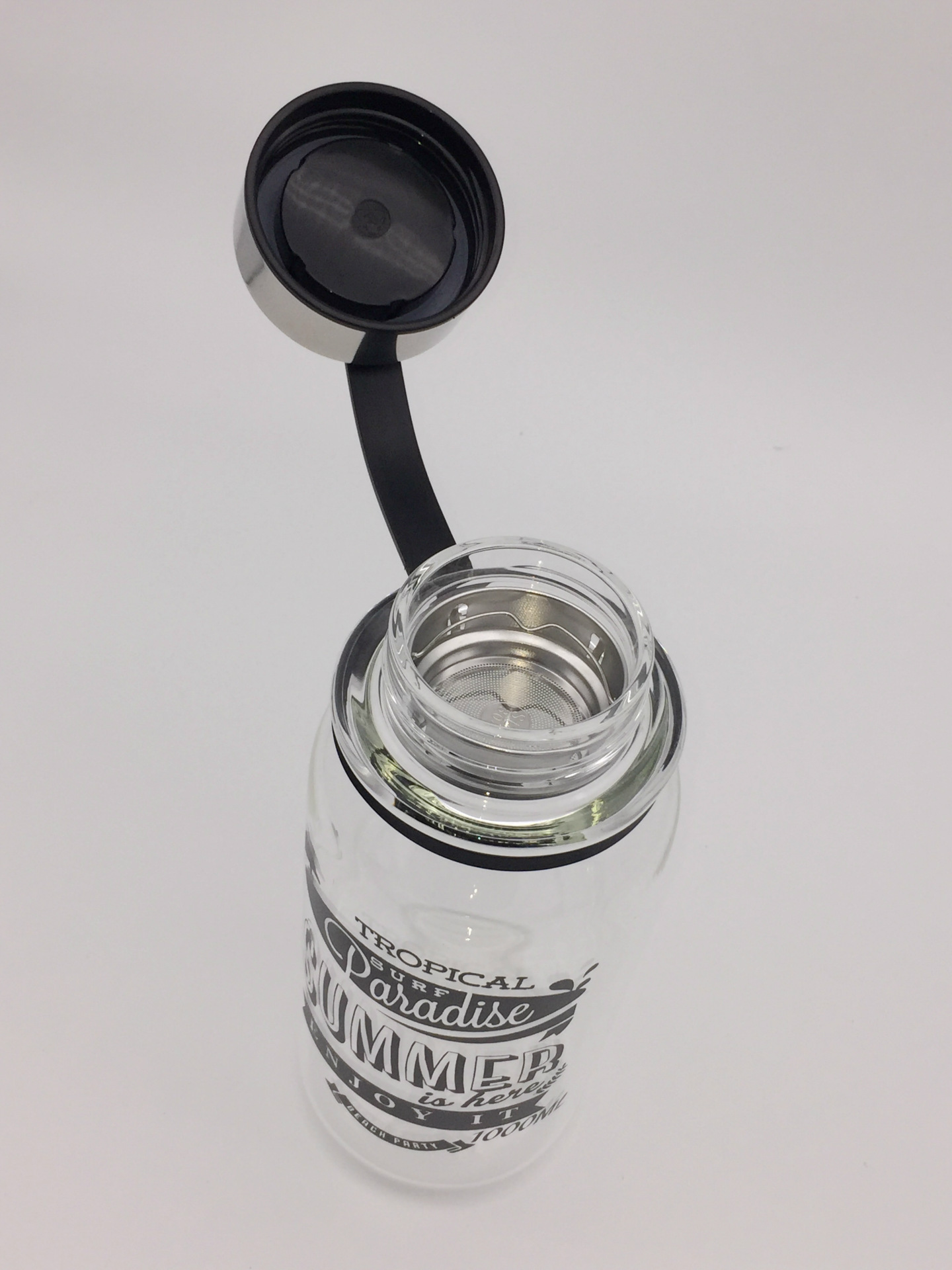 大容量玻璃水杯 便携耐热创意户外运动水瓶 太空玻璃杯1000ml