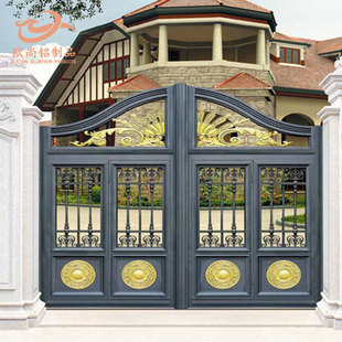 铝合金大门别墅大门 庭院大门小区大门 推拉门 双开门 厂家定制