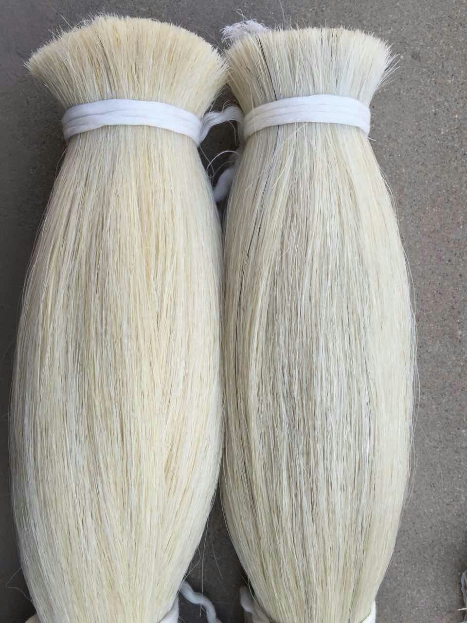 双马鬃尾厂供应50cm漂白马尾毛