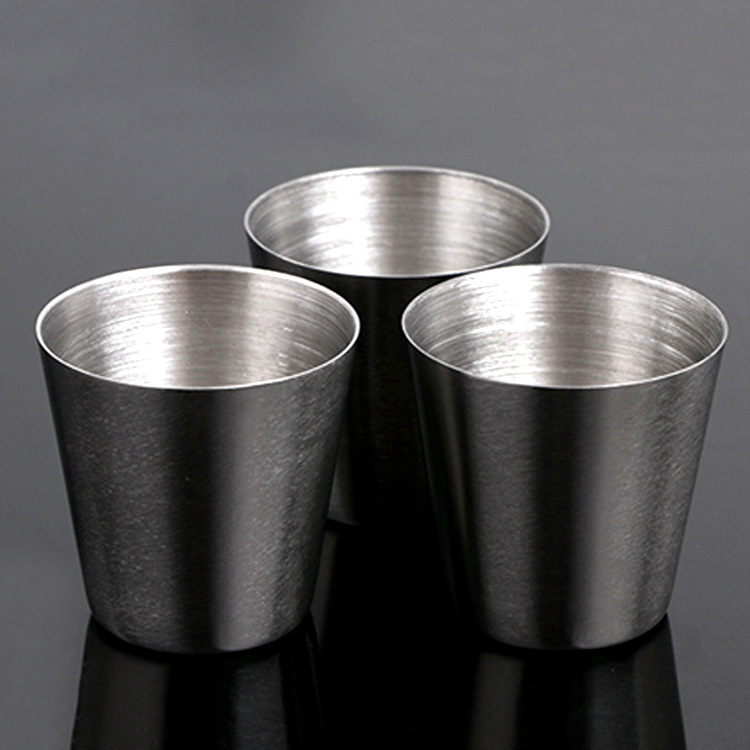 烧白酒金属不锈钢小酒杯子30毫升ml俄罗斯酒壶配件户外随身便携式