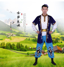 新款新疆维吾尔少数民族回族哈萨克族舞台演出服饰舞蹈表演服装男