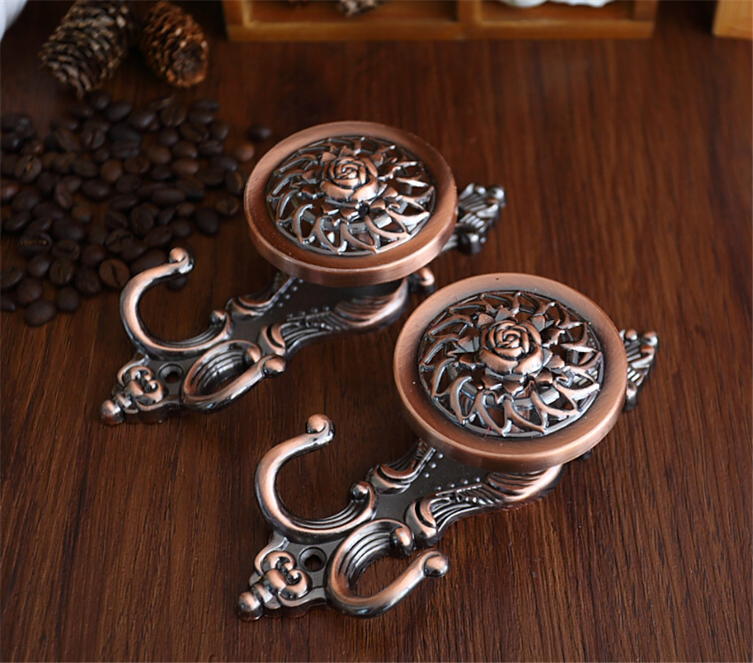 挂钩厂家直销时尚简约玫瑰墙钩 窗帘绑带绳壁钩多色直销批发