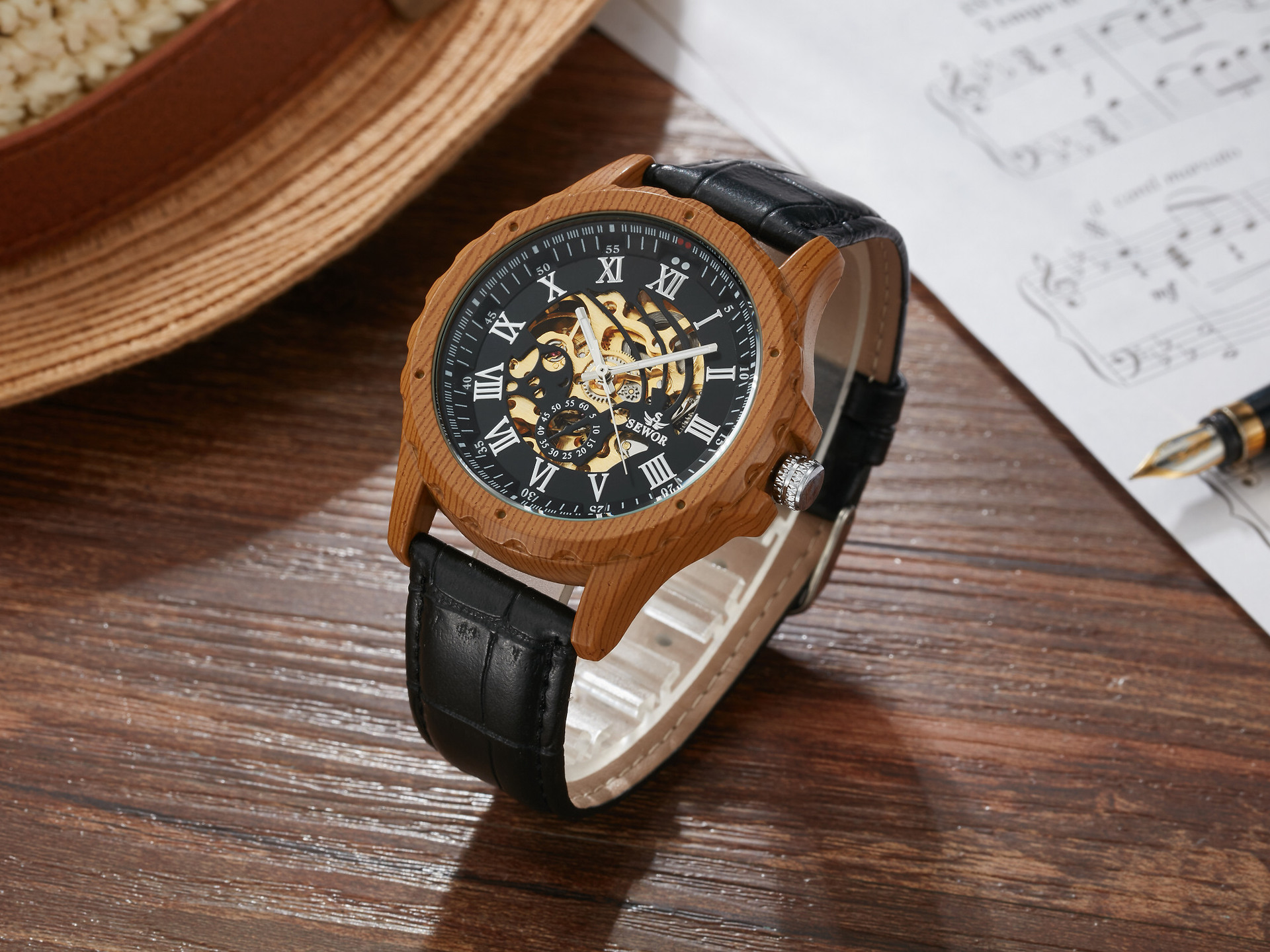 sewor商务休闲潮流时尚男士手表全自动机械男表