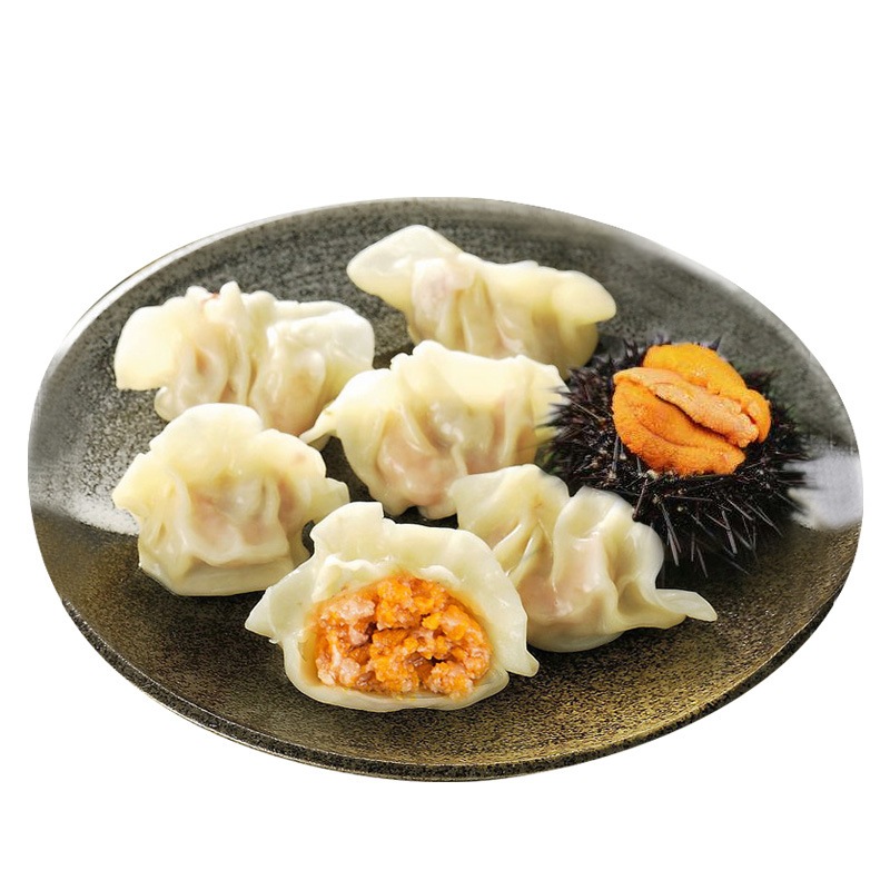 海胆水饺18个360g速冻海鲜手工饺子海胆猪肉饺子蒸饺早餐煎饺食材