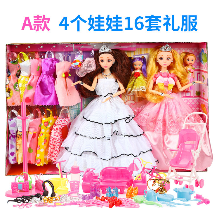 New Dress-up Gift Box Barbie Doll Set Wedding Doll Girls Playing House Toy Birthday Gift
