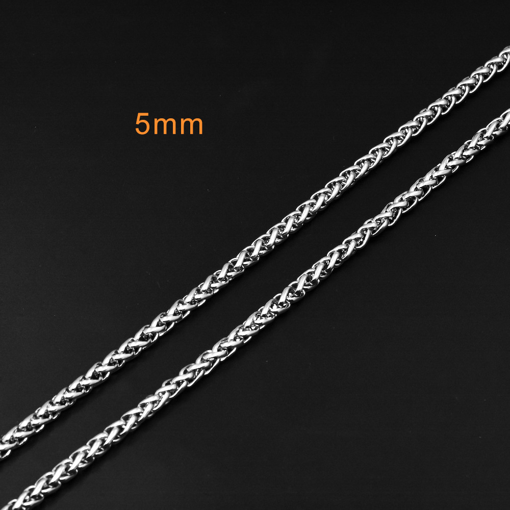 厂价供应不锈钢花篮链 时尚个性龙骨链男士饰品配链钛钢项链批发