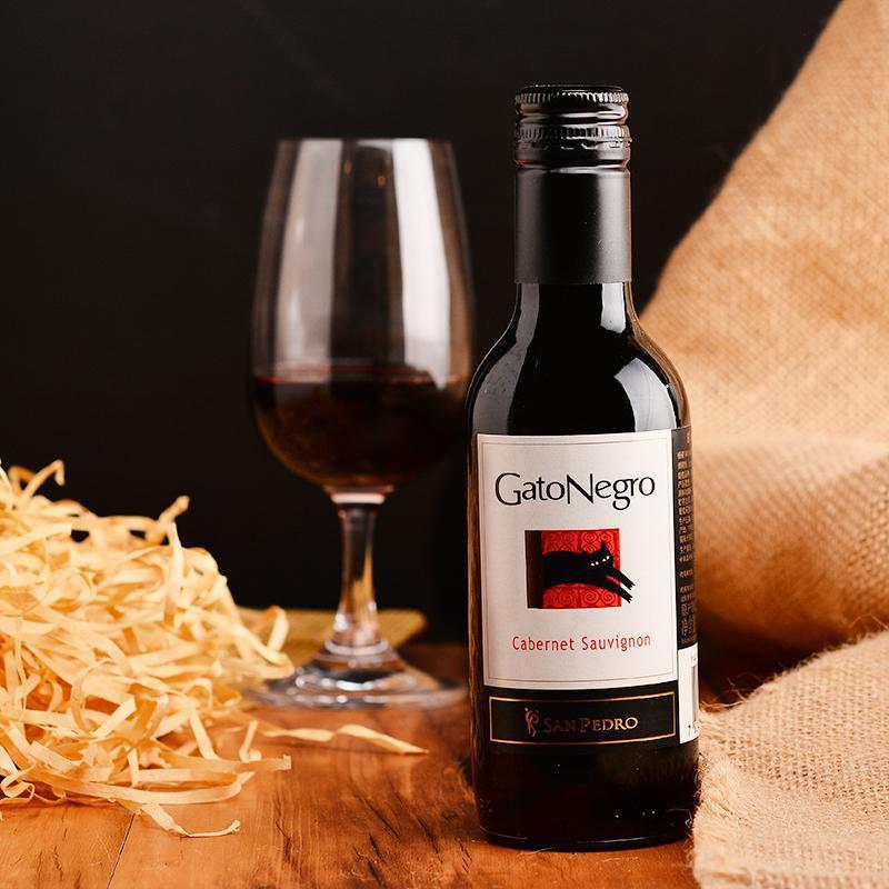 智利原瓶进口猫赤霞珠干红葡萄酒187ml小瓶酒 进口红酒 进口葡萄