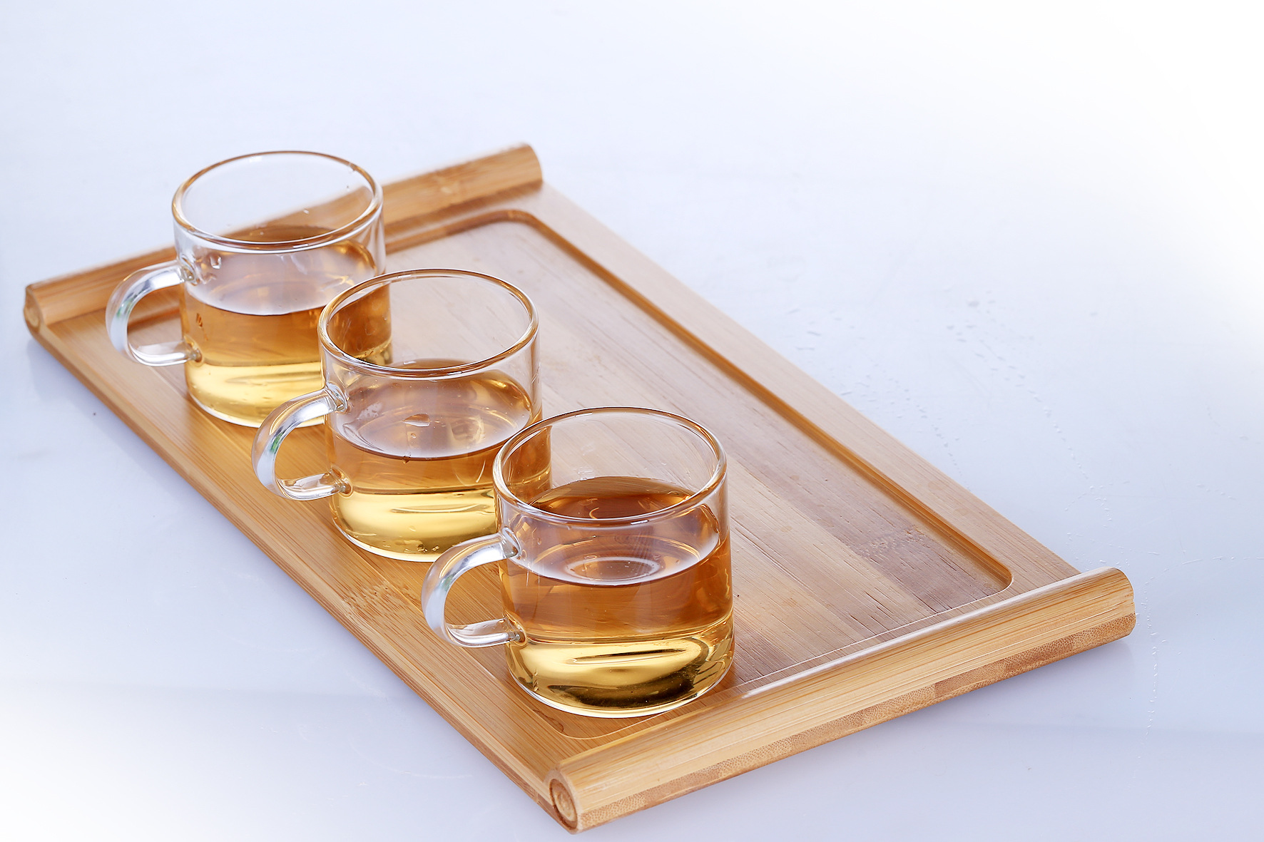 100ml 带把小玻璃杯 手工茶水杯 品茗杯 功夫茶具 6只装 可定logo