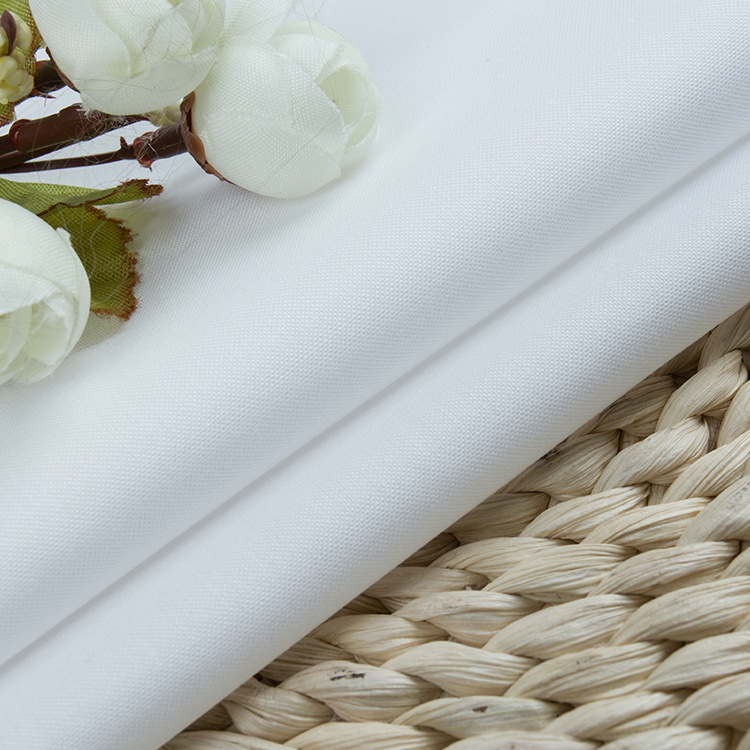 现货全棉80/2白色牛津纺液氨免烫衬衫面料 商务衬衣布料 56-188