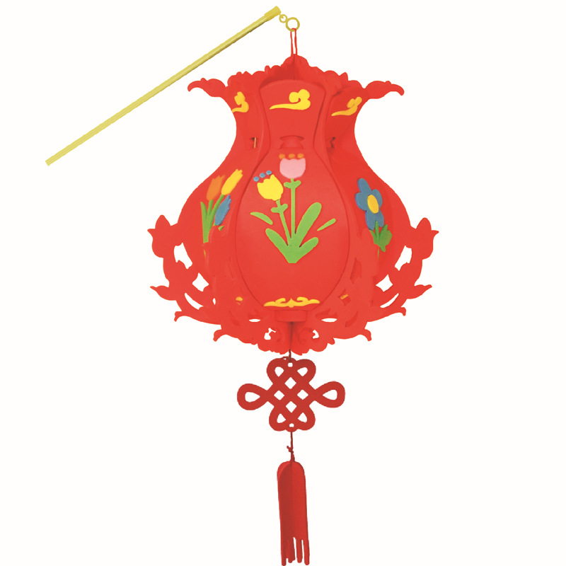 儿童手工灯笼新年春节中秋元宵喜庆diy宫灯eva制作材料金翅膀玩具