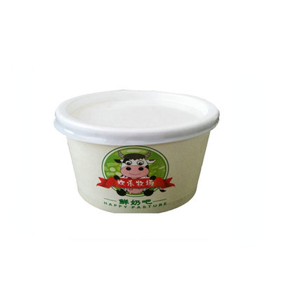 180毫升6盎司冰淇淋纸杯 模内贴标纸杯 酸奶杯 定制logo免费打样