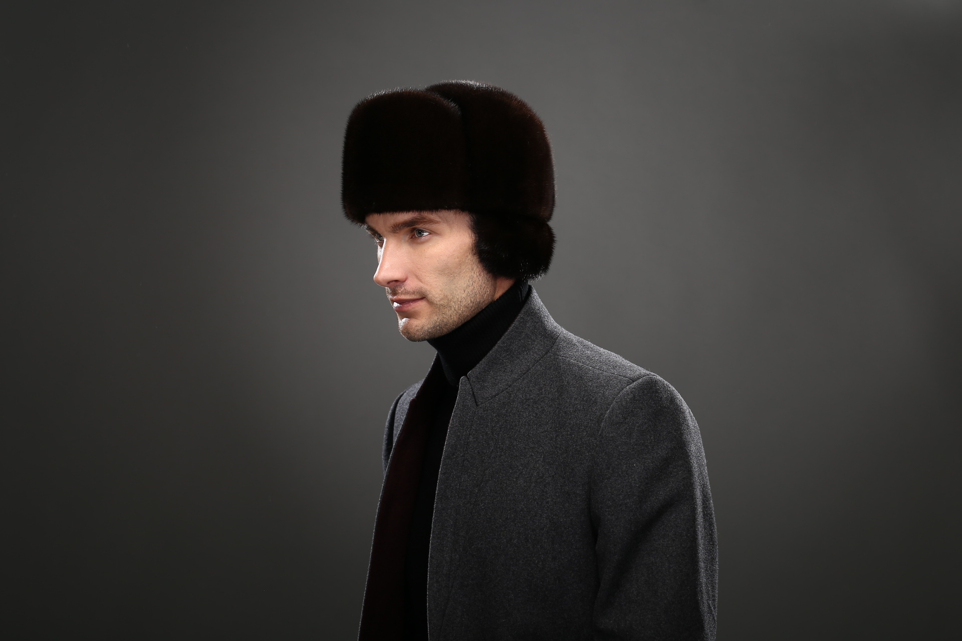 水貂皮帽子男冬季皮草帽子男款户外保暖老头京式帽整貂毛时尚休闲