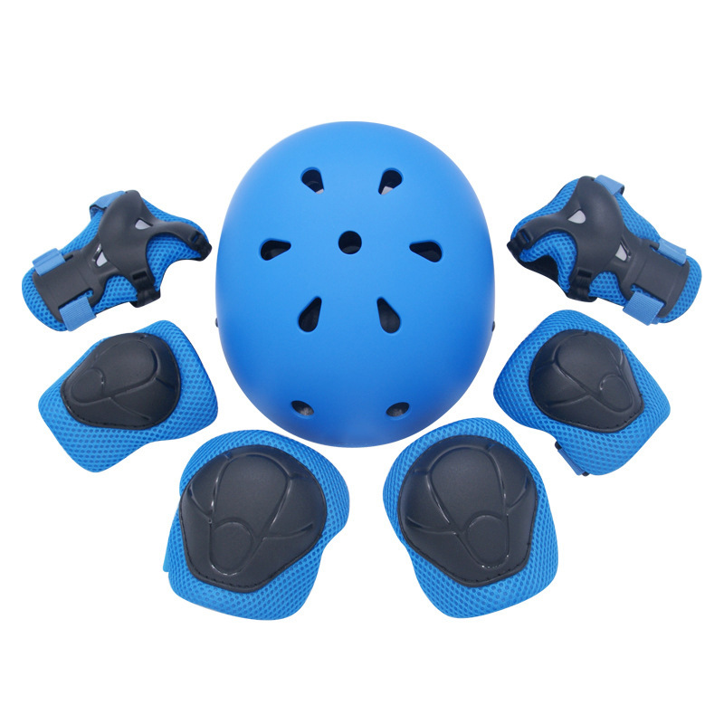 Children's Protective Gear Helmet Set Knee Pads Wrist Pads Elbow Pads Helmet Balance Car Swing Car Protective Gear Wholesale Agent