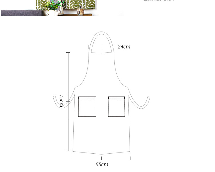 日式棉麻无袖围裙星格箭头厨房做饭布艺成人可爱罩衣 厂家直销