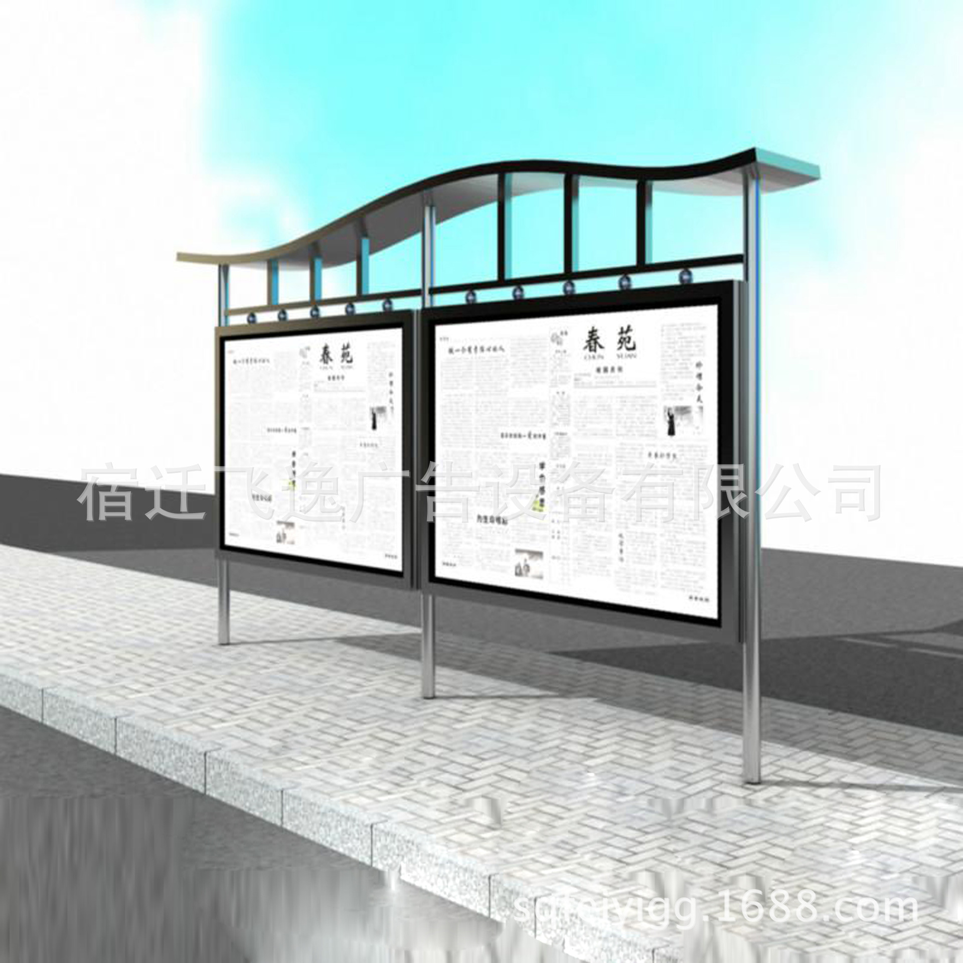 专业生产不锈钢宣传栏 广告牌户外宣传栏 公告栏 小区阅报栏