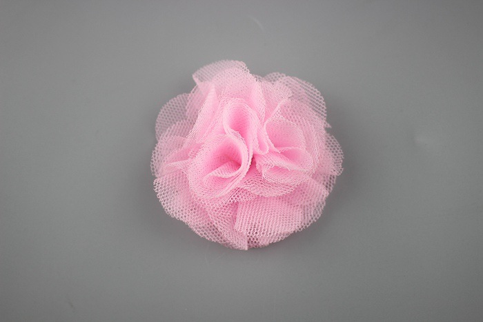 5cm新款热卖头花 糖果色手工花朵网纱布花diy胸花鞋花辅料批发