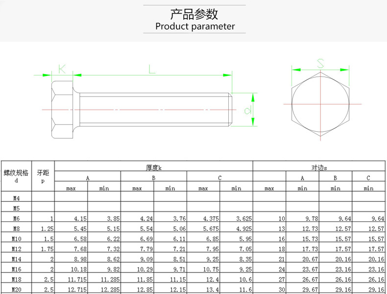 8级外六角螺丝 高强度外六角螺栓 gb30国标发黑m12*16-m12*260