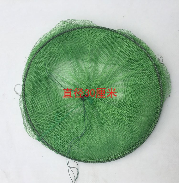 三层布网鱼护塑料圈钢圈渔护简易易携带易折叠密眼鱼篓网兜小鱼护