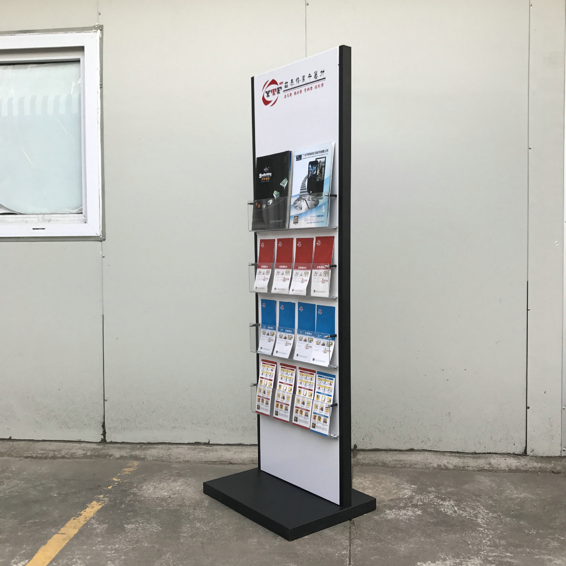 银行大堂资料展示宣传资料架杂志架 立式金属展示架报刊架定制